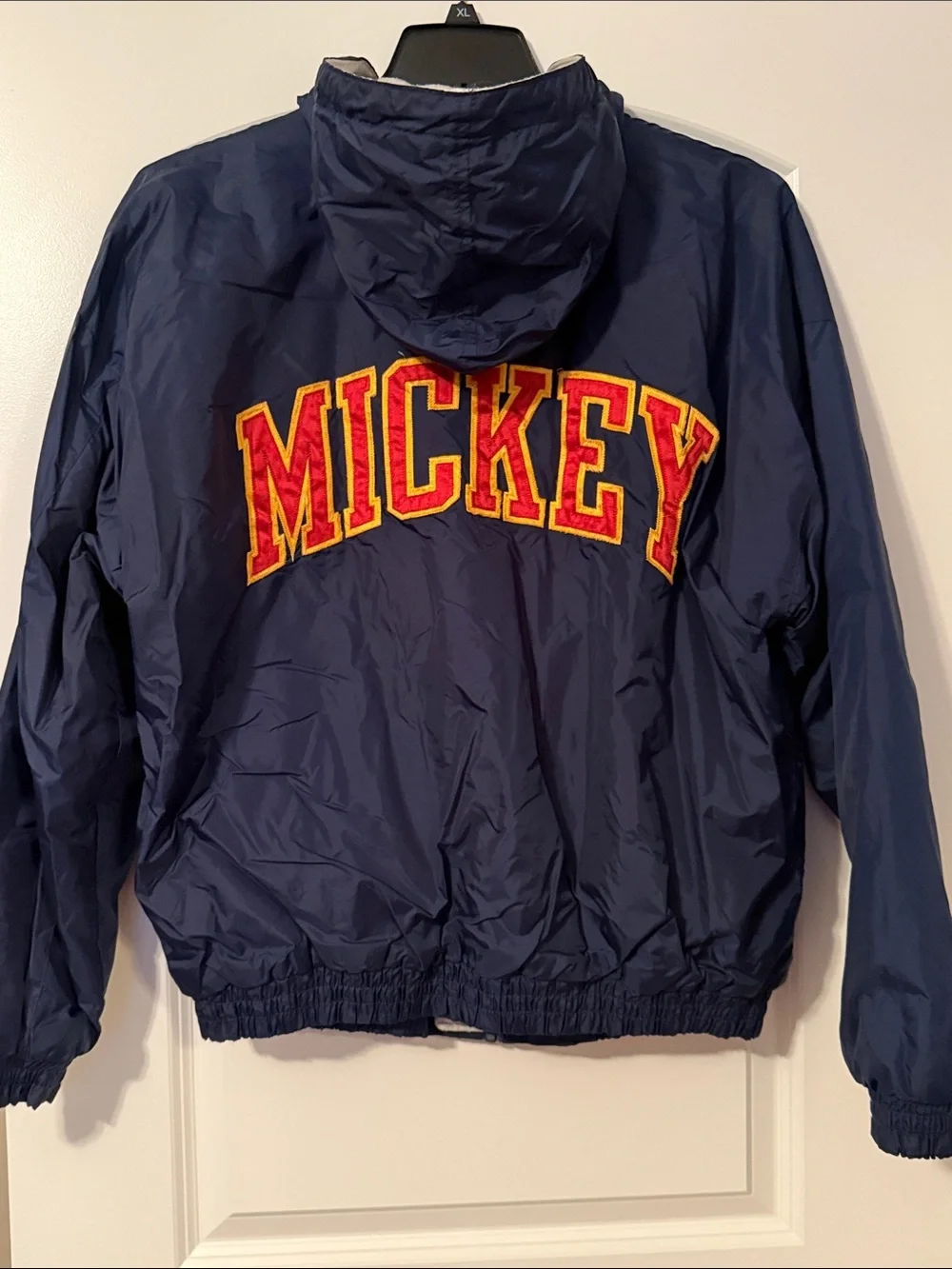 Disney Navy Hooded Rain Jacket with Mickey Embroidery